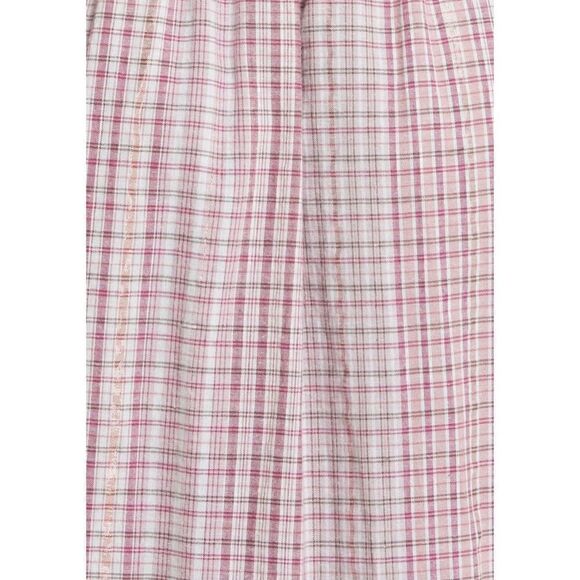 La Vie REBECCA TAYLOR Pink plaid  Midi Dress XS Cottagecore Prairie - Picture 7 of 11